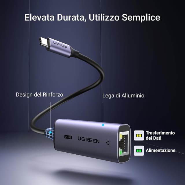 Thumbnail 6 de UGREEN Adattatore Ethernet USB C 2.5G RJ45