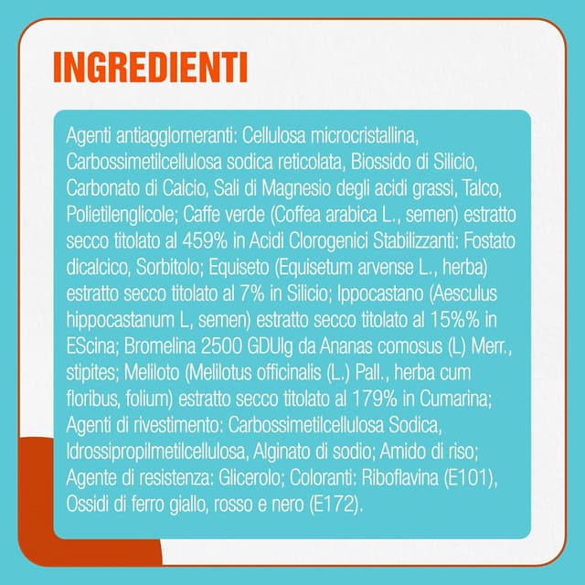 Thumbnail 6 de Fortilase Cell – Integratore alimentare con bromelina, caffè verde, melitolo, ippocastano ed equiseto (30 compresse)