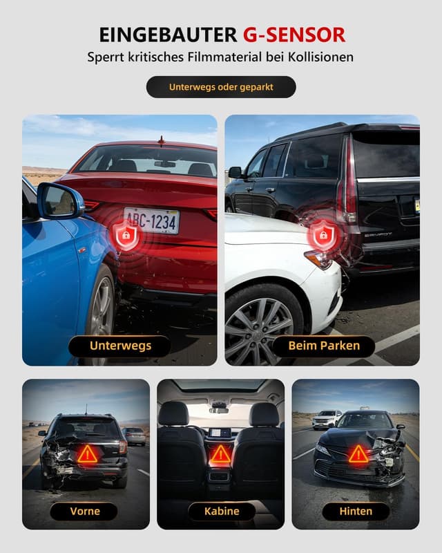 Thumbnail 4 de Jzones 3‑Kanal Dashcam 4K