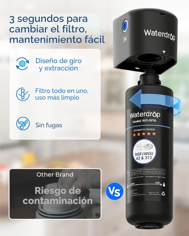 Thumbnail 6 de Waterdrop 10UA filtro bajo fregadero 30.000 L