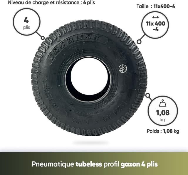 Detalle 2 de Greenstar REIFENPROFIL GAZON 4‑POLIG 11x400-4