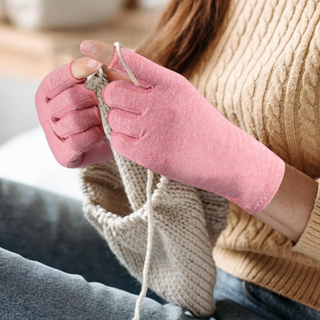 Thumbnail 4 de AovYoo guantes sin dedos 2 pares para artritis