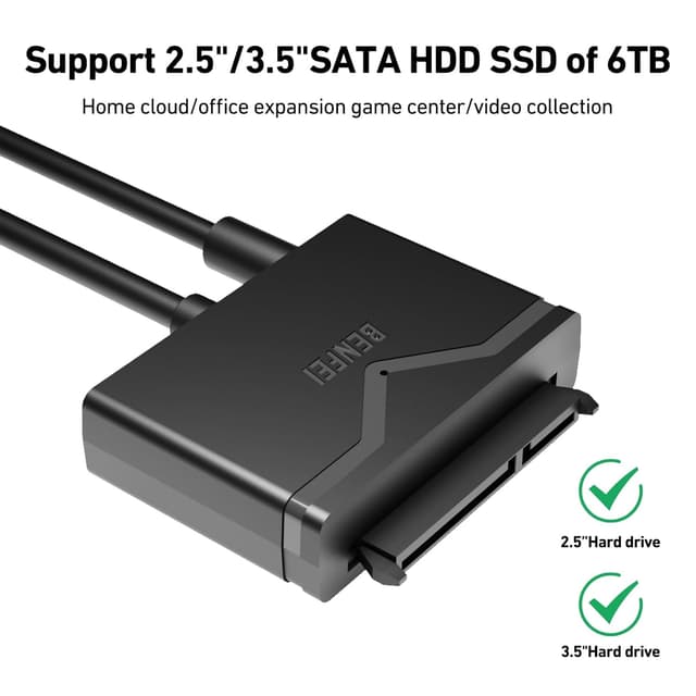 Detalle 2 de BENFEI USB-3.0-SATA Adapter 2-in-1