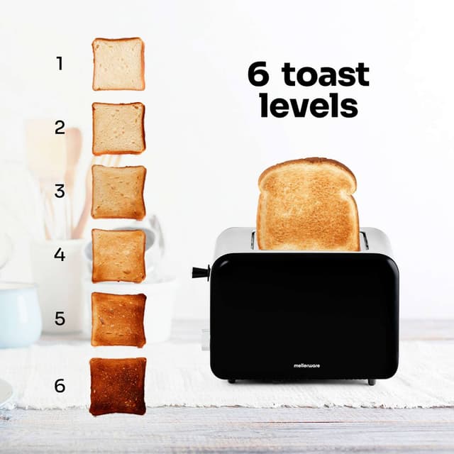 Detalle de Mellerware CRISPY Black Tostador 2 ranuras