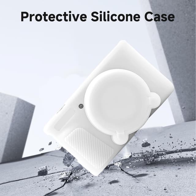 Detalle 1 de UIHRLM Silicone Protective Cover for Canon PowerShot SX740 HS & SX730 HS (White)
