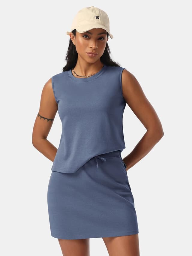 Detalle 2 de EXLURA EXLURA tennis skirt set 95% cotton