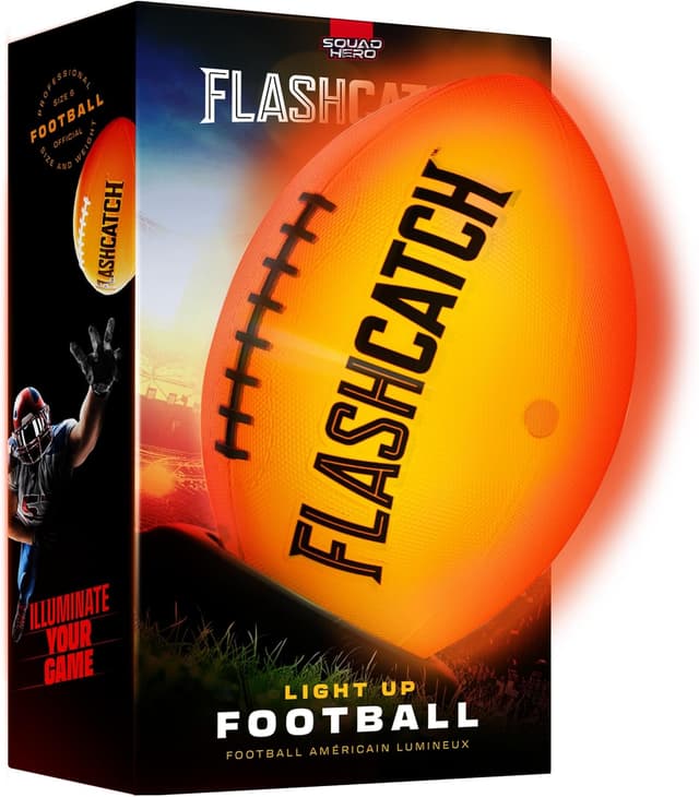 Detalle de Light Up Football (Glow in the Dark) — Size 6 FlashCatch LED Ball for Boys Ages 8–15+