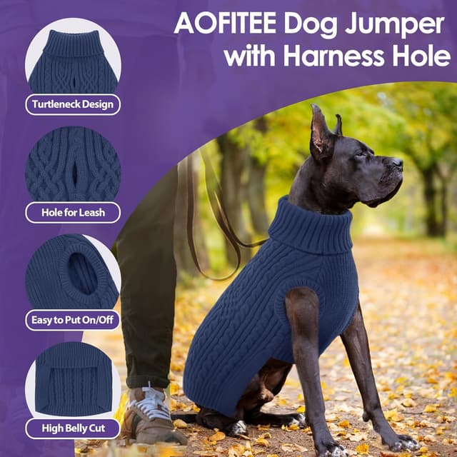 Thumbnail 4 de AOFITEE Small Dog Jumper Blue S