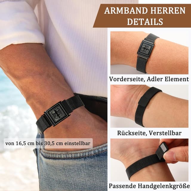 Detalle 1 de Halora Deutschland Adler Armband 16,5â30,5 cm đ