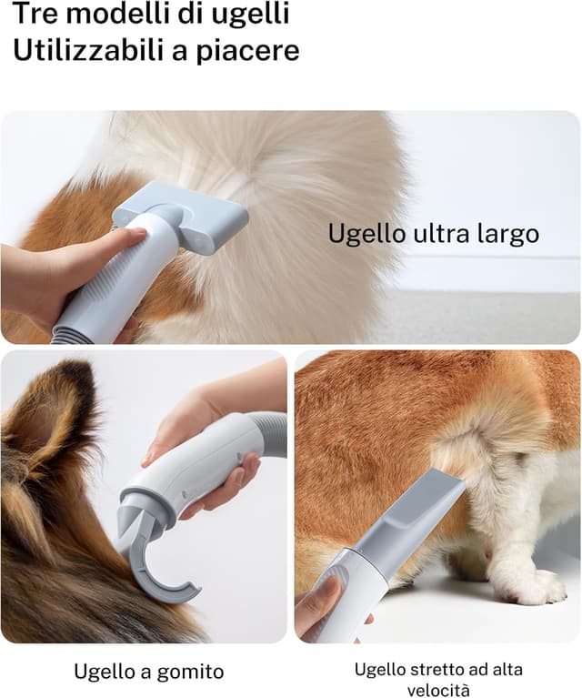 Detalle de HomeRunPet Ultra Silenzioso soffiatore asciugacapelli per cani con 99 velocità e controllo temperatura