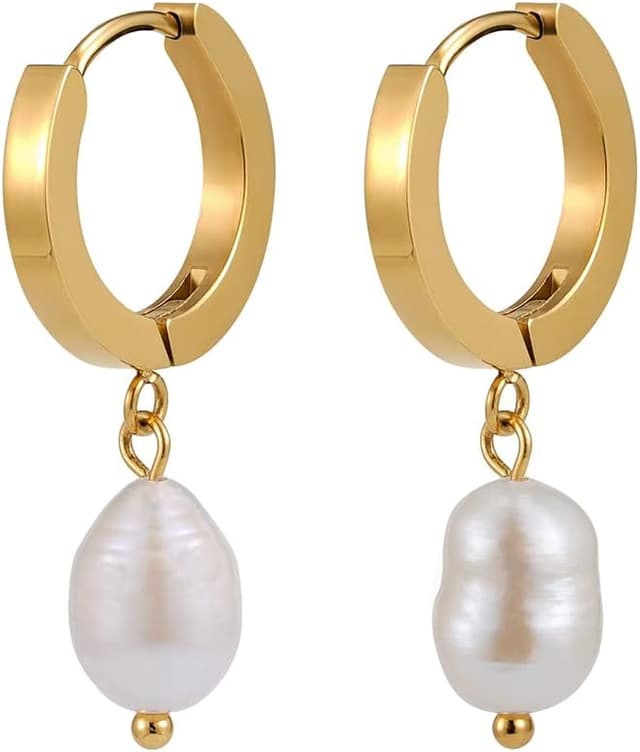 Thumbnail 6 de GD GOOD.designs Orecchini in perle d’acqua dolce creola da donna in oro 18 carati o argento