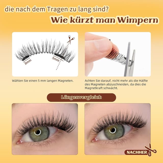 Thumbnail 6 de QUEWEL magnetische Wimpern für den natürlichen Look – tragbare Magnet-Wimpern mit Applikator (Set)