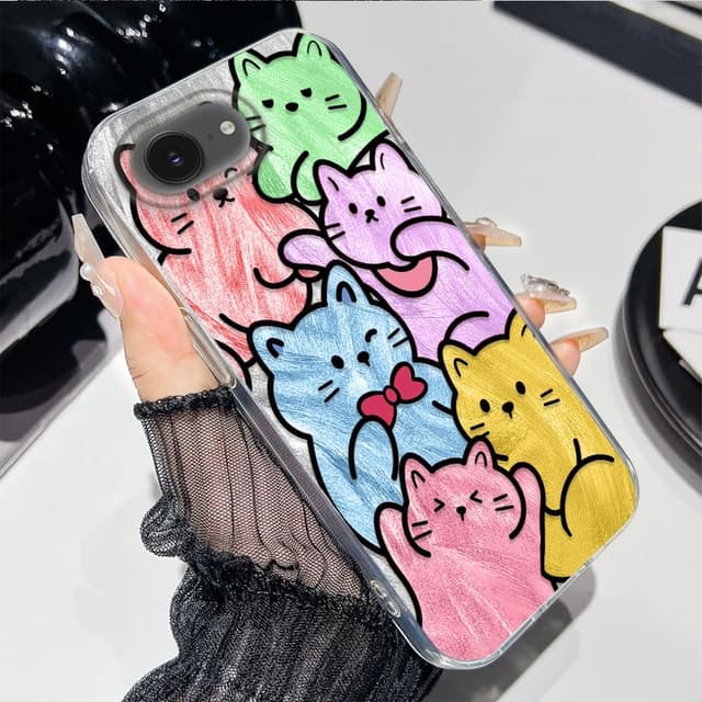 Detalle 1 de iPhone 16e Handyhülle mit Katze, 6,1 Zoll