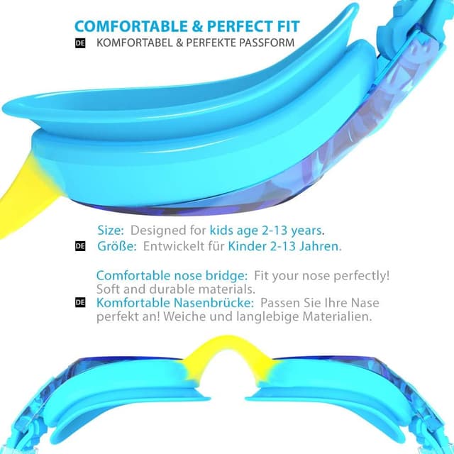 Thumbnail 2 de ZABERT K1 Kids Swimming Goggles 3–12