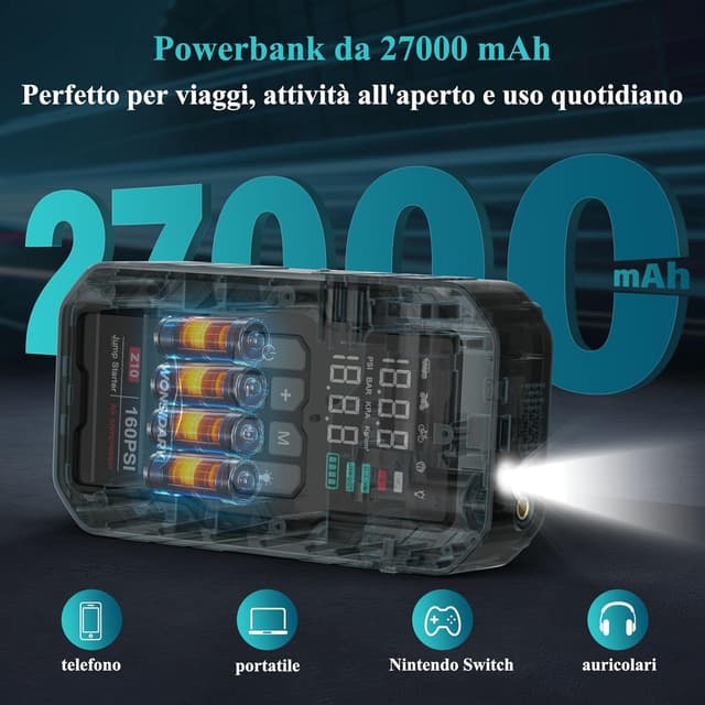 Thumbnail 4 de Wonsidary Z10 Booster 7000A 27000 mAh