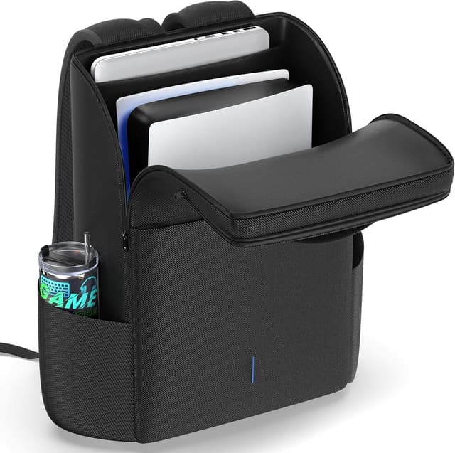 Thumbnail 6 de Zaino per Console PS5 (PS5 Slim/Pro) con custodia e protezione completa, borsa grande capacità per controller, PS Portal, laptop e accessori