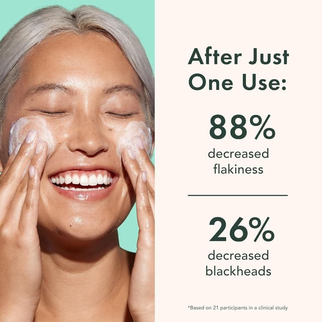 Detalle 1 de Rael Miracle Clear Facial Cleanser (Salicylic + Succinic Acid) for Oily & Combination Skin, Makeup Removing Exfoliating Face Wash