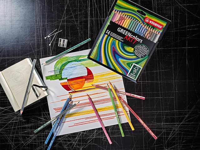 Detalle de STABILO GREENcolors Lápiz de Color Ecológico - Estuche 24 🎨