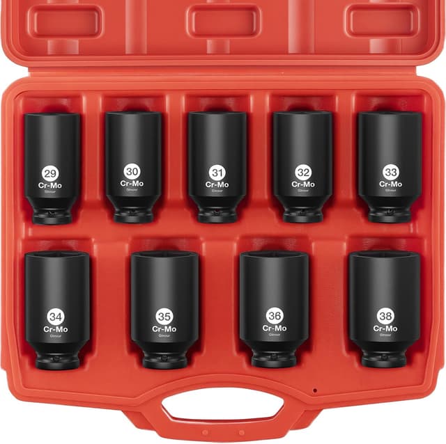 Detalle de Ginour 1/2 Deep Impact Socket Set 9pcs