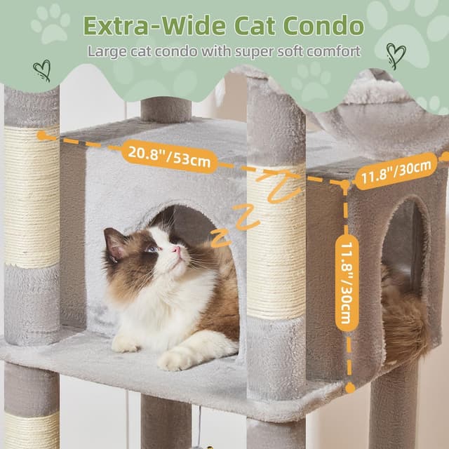 Detalle 2 de Taoqimiao Cat Tree 180cm for big cats