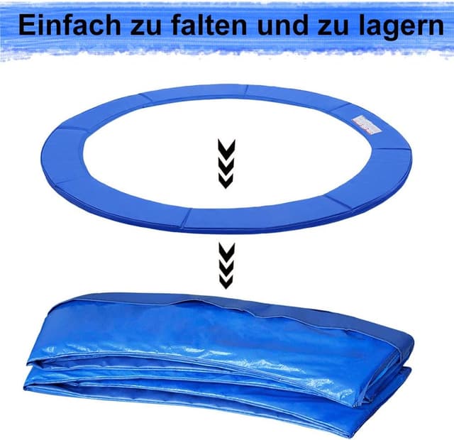 Detalle de UISEBRT Trampolin-Randabdeckung für Ø 244/305/366 cm – UV-beständig, reißfestes Randschutz-Polster (blau)