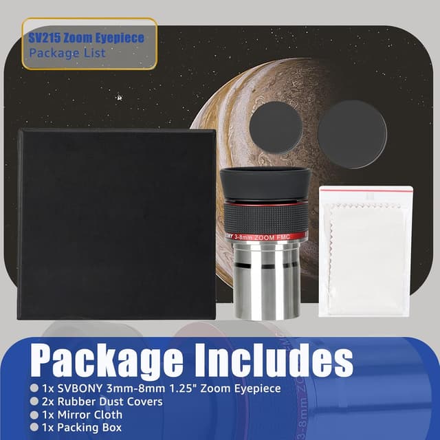 Thumbnail 6 de Svbony SV215 Planeten‑Zoom Okular 3–8 mm