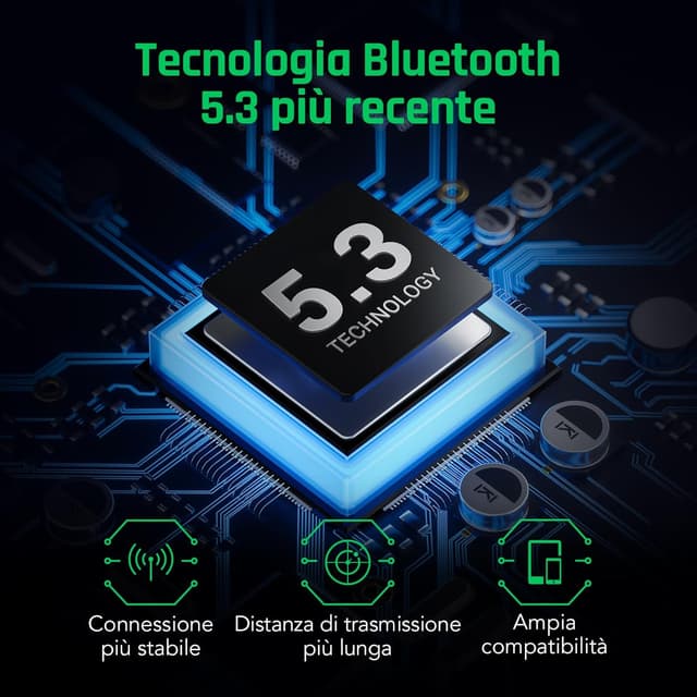 Detalle 2 de Black Shark T15 True Wireless da gioco e musica con Bluetooth 5.3, fino a 30 ore e modalità Gaming/Music