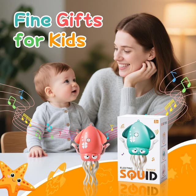 Thumbnail 6 de KJIXYUNG Tanzender Oktopus mit LED und Musik