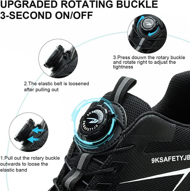 Thumbnail 2 de GUDECIUS Sicherheitsschuhe mit Drehverschluss, atmungsaktiv & rutschfest (Stahlkappe) – EU-Größen 38–46