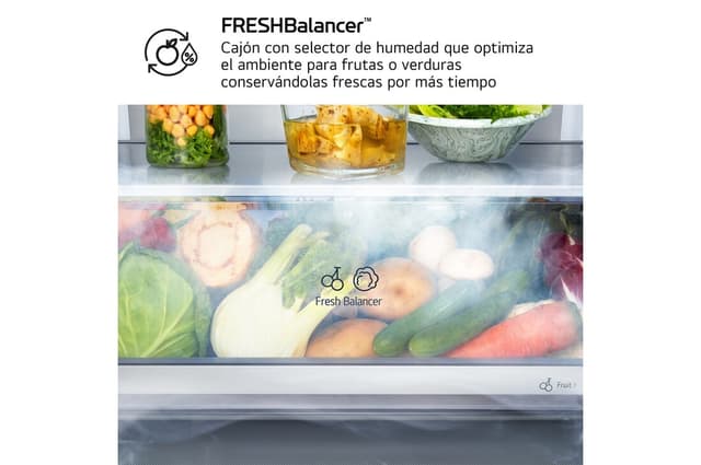 Detalle de LG GBBS726CEV combi 375 l 2,03 m