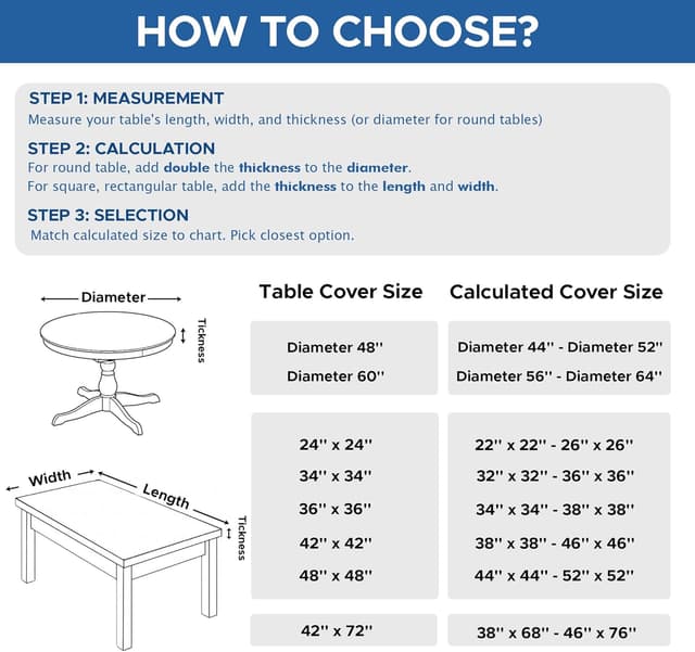 Detalle 2 de Enjoyidea Fitted Round Table Covers (60 Inch) — Black Spandex, 4-Pack