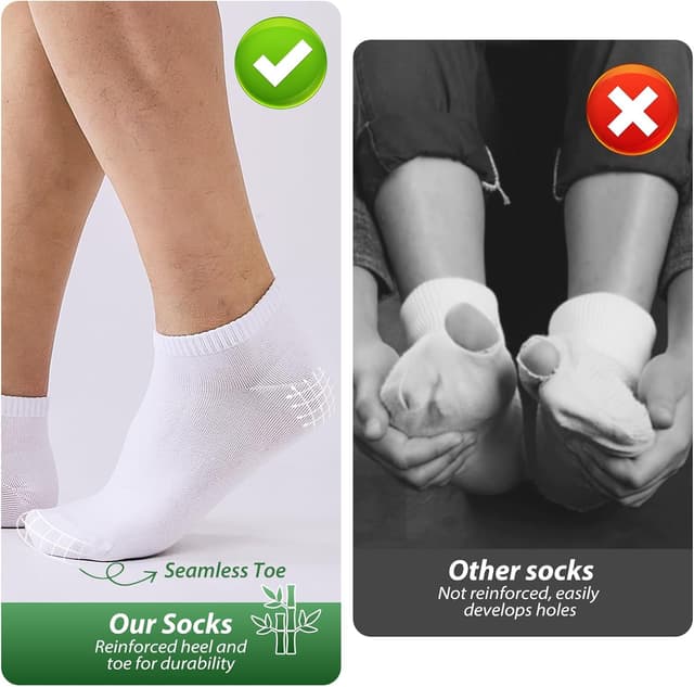 Detalle 2 de Bamboo trainer socks 10 pairs for comfort