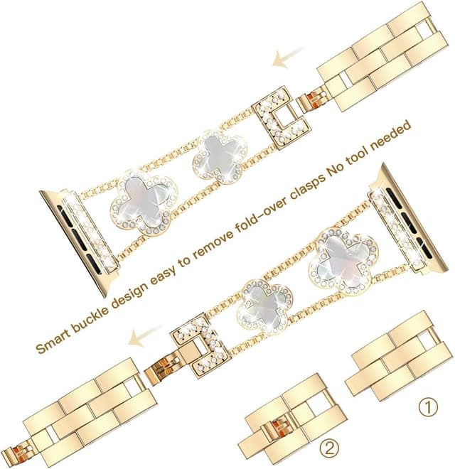 Thumbnail 4 de Musk-MSKR Diamond Metal Band for Apple Watch