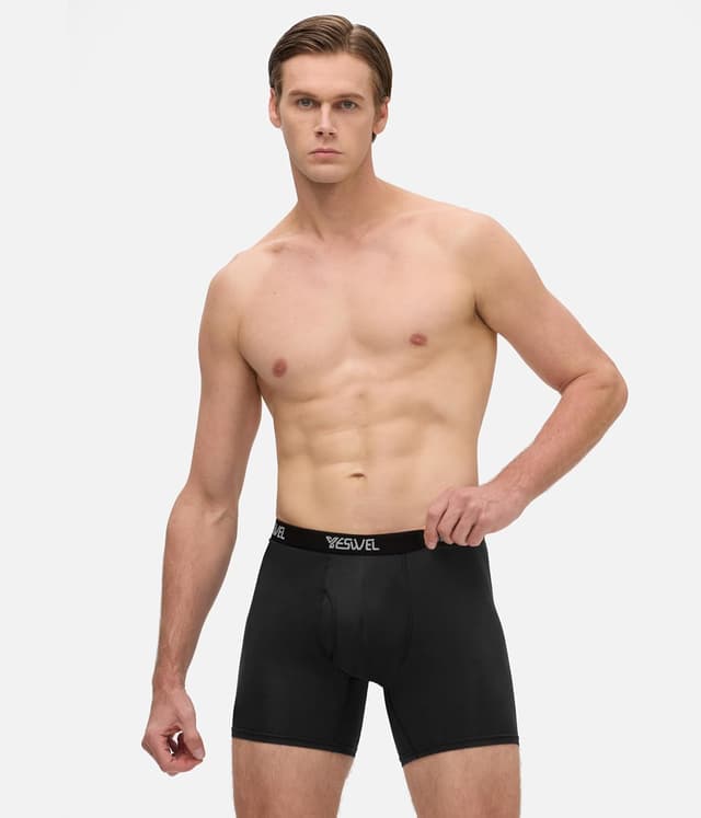 Thumbnail 1 de YESWEL Mens Bamboo Boxers Pack of 3
