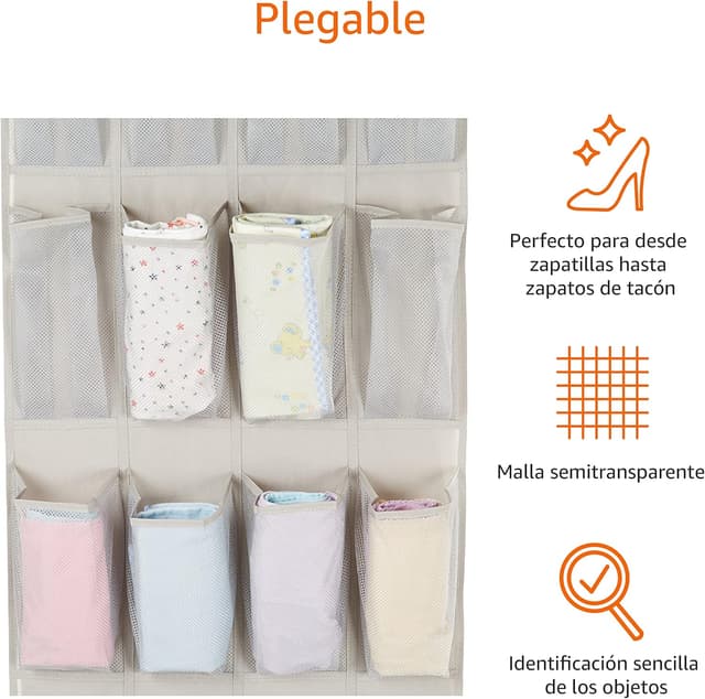 Thumbnail 1 de Amazon Basics Zapatera Colgante para Puerta, 20 Pares