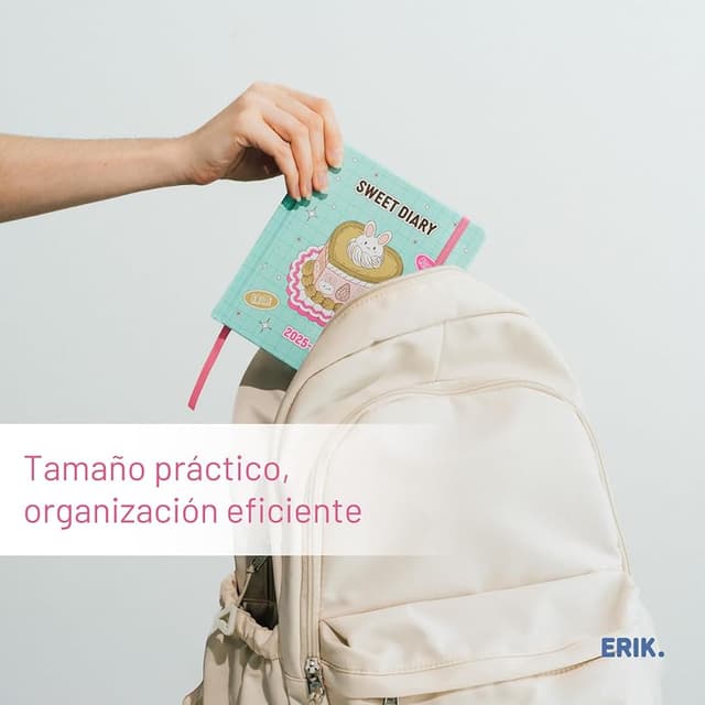 Detalle de Grupo Erik Agenda Escolar 2025 Día por Página, con pegatinas