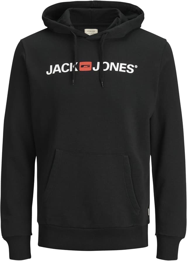 Detalle de JACK & JONES JJECORP Logo Sweat con cappuccio da uomo: felpa con tasca frontale