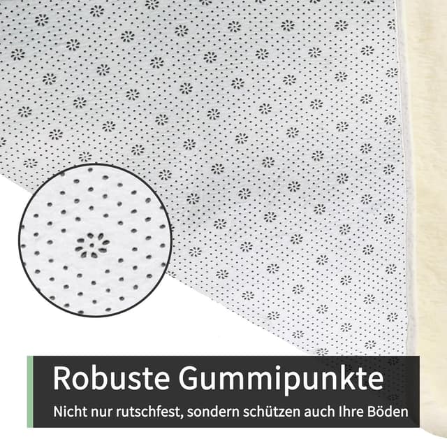 Detalle 2 de Sour Lemon Hochflor Teppich Creme 160x230