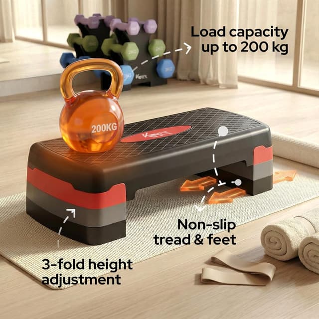 Thumbnail 1 de KM-Fit Fitness Stepper 3-fach höhenverstellbar 200 kg 🏋️♀