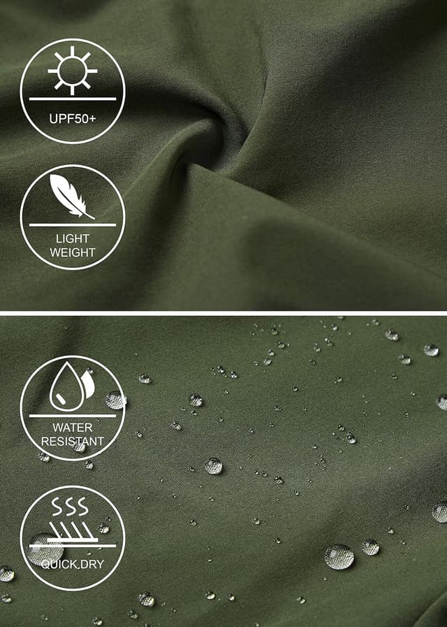 Detalle de Libin Women’s Lightweight Quick-Dry Capri Cargo Pants with Zipper Pockets