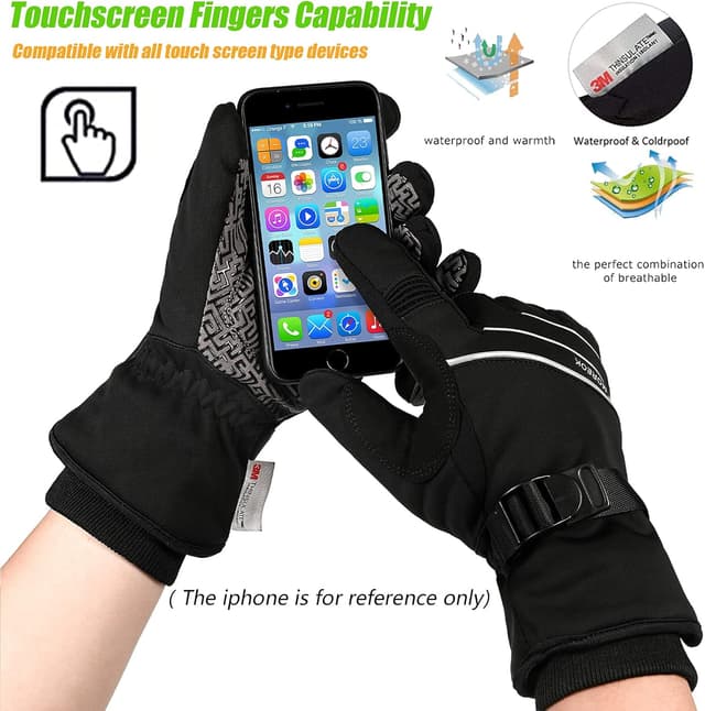 Thumbnail 4 de Waterproof Windproof Winter Gloves -30°C 200g Thinsulate