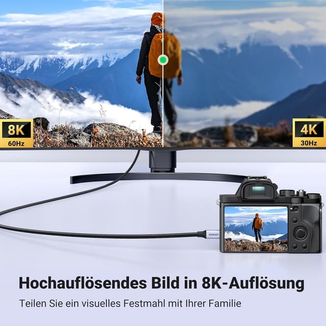 Detalle 2 de UGREEN Micro HDMI auf HDMI 2.1, 2 m