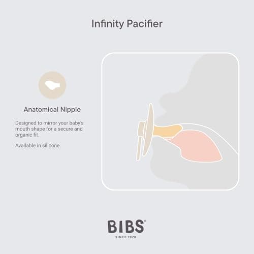 Thumbnail 2 de Lot de 2 sucettes BIBS Infinity, taille 2, ivory/blossom 🍯