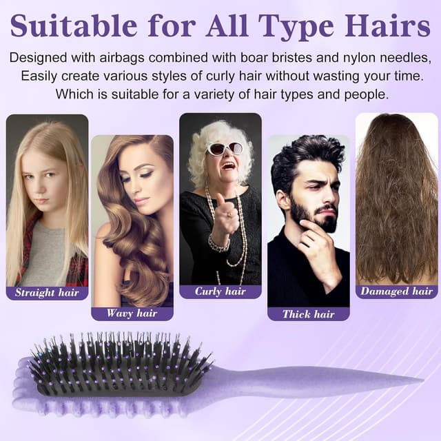 Thumbnail 6 de Lockenbürste für definierte Locken – Antistatische Stylingbürste für nasses & trockenes Haar