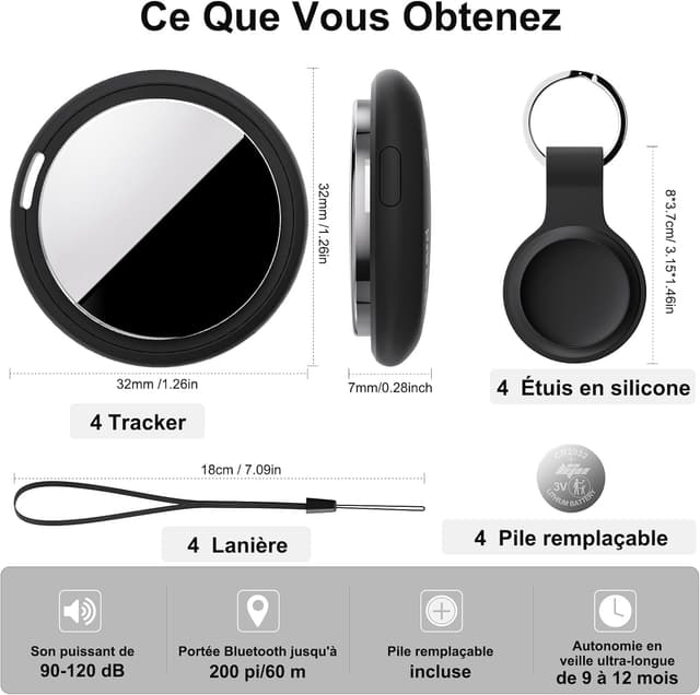 Thumbnail 5 de Bnlei Air Tracker Tag Lot de 4