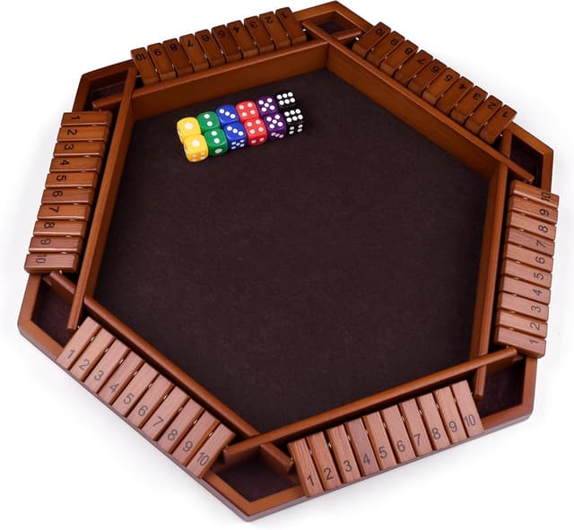 Detalle de Havnidy Shut The Box jeu de dés bois pour 6