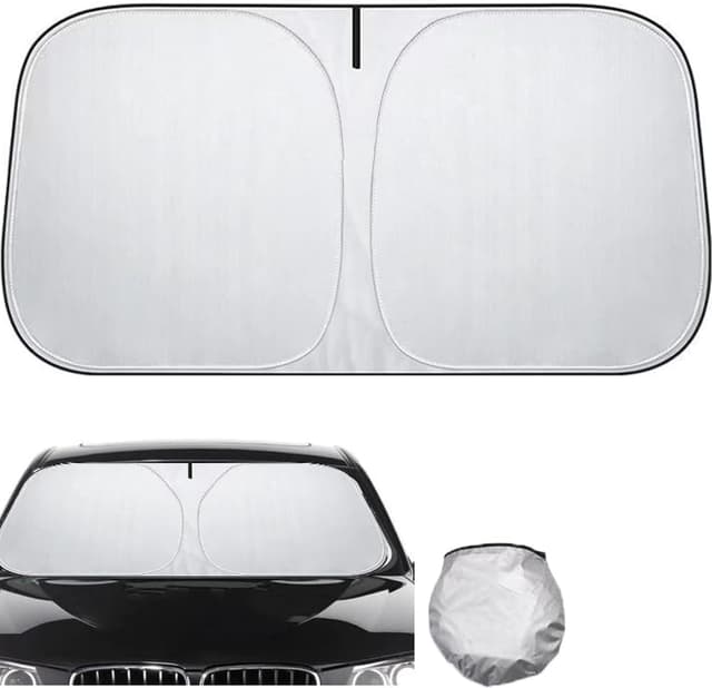 Detalle de Sonnenschutz Auto Frontscheibe – faltbare Sonnenblende innen, UV-Schutz (140x70 cm)