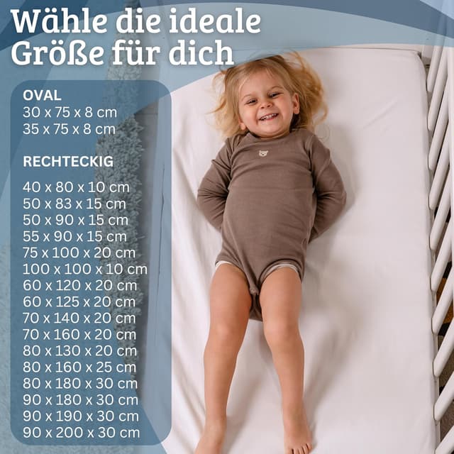 Thumbnail 6 de bisoo Spannbettlaken Baby 60x120 – wasserdichtes Matratzen-Spannbettlaken aus Baumwolljersey (Öko-Tex), 1 Stück, Weiß