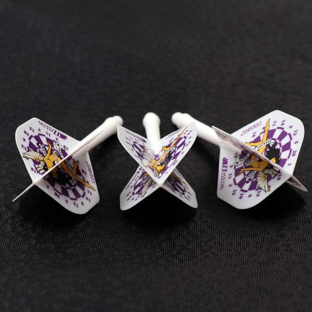 Detalle 2 de Ensemble de 3 fléchettes avec arbre intégré CUESOUL (forme Standard) et volants