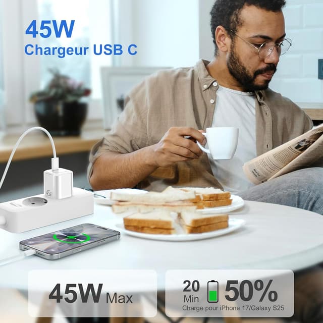 Thumbnail 1 de YISH 45W Chargeur USB C Rapide 45W